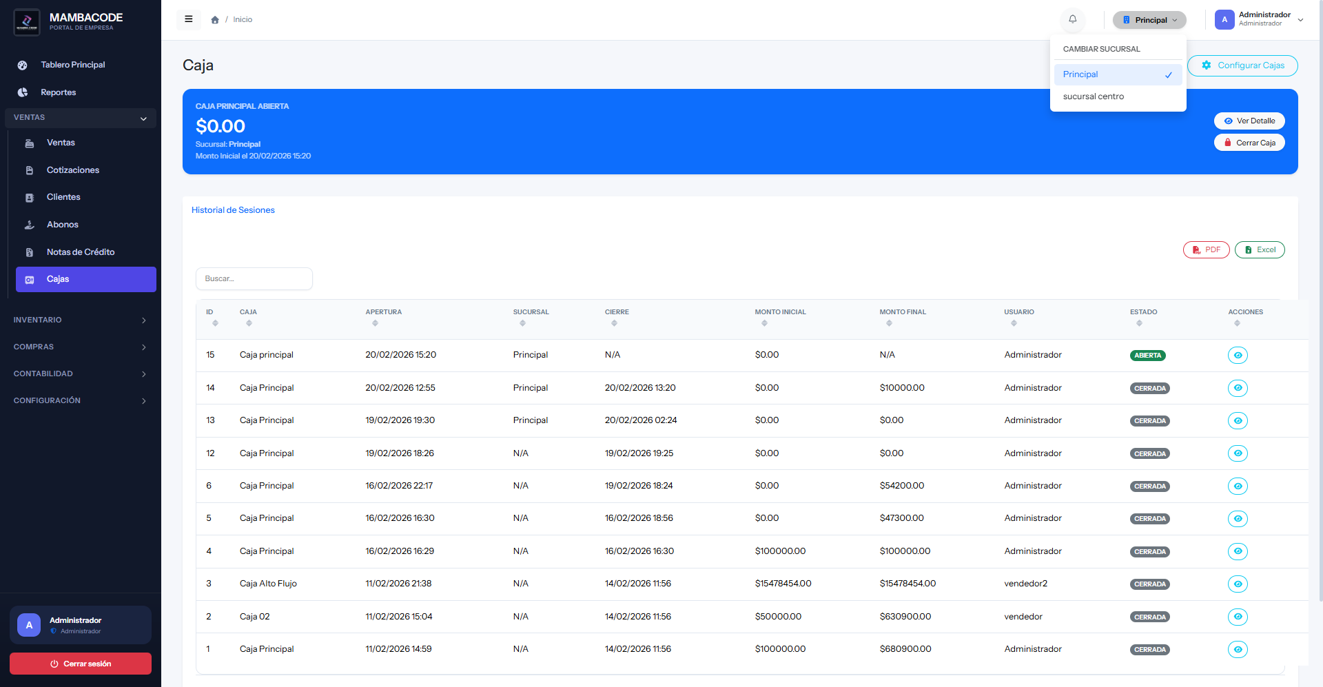 Dashboard Ventas